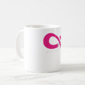 Heilen Sie es einfach rosa Brustkrebs-Bewusstsein Kaffeetasse (Vorderseite Links)