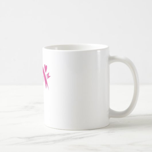 Heilen Sie es einfach rosa Brustkrebs-Bewusstsein Kaffeetasse (Rechts)