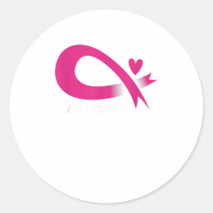 Heilen Sie es einfach rosa Brustkrebs-Bewusstsein Runder Aufkleber