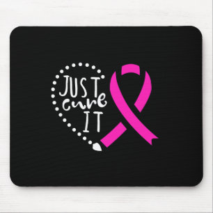 Heilen Sie es Krebs Bewusstsein rosa Band Mousepad