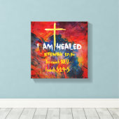 Heilend - Premium Wrapped Canvas (Glanz) Leinwanddruck (Insitu (Holzboden))
