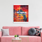 Heilend - Premium Wrapped Canvas (Glanz) Leinwanddruck (Insitu (Wohnzimmer))