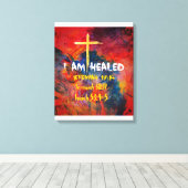 Heilend - Premium Wrapped Canvas (Glanz) Leinwanddruck (Insitu (Holzboden))