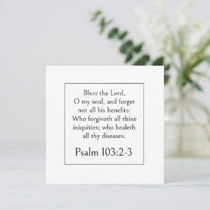 heilende Bibelstelle, Psalm 103:2-3 Schrift,
