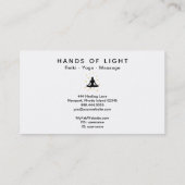 *~* heilende Energie übergibt Frauen-Lotos-Pose Visitenkarte (Rückseite)