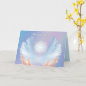 Heilende Engel, Blau, erhalten wohle Karte (Gelbe Blume)