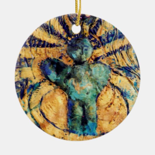 Heilende Engels-Verzierung Keramikornament (Vorne)