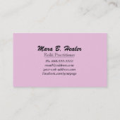 *~* heilende Hand, die Liebe und helle Energie Visitenkarte (Rückseite)