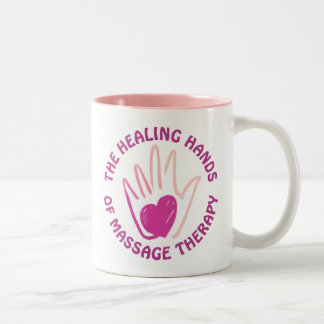 Heilende Hand-M.Ü.-Tasse Zweifarbige Tasse