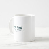 Heilende Hände, sorgendes Herz Kaffeetasse (Vorderseite Links)