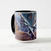 Heilende Hände Tasse (Vorderseite Links)