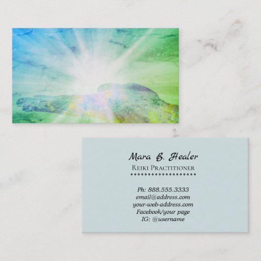 ~ Heilende Handfeuerlöcher Visitenkarte (Vorne/Hinten)