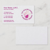 Heilende Handmassage-Therapie-Visitenkarten Visitenkarte (Vorne/Hinten)