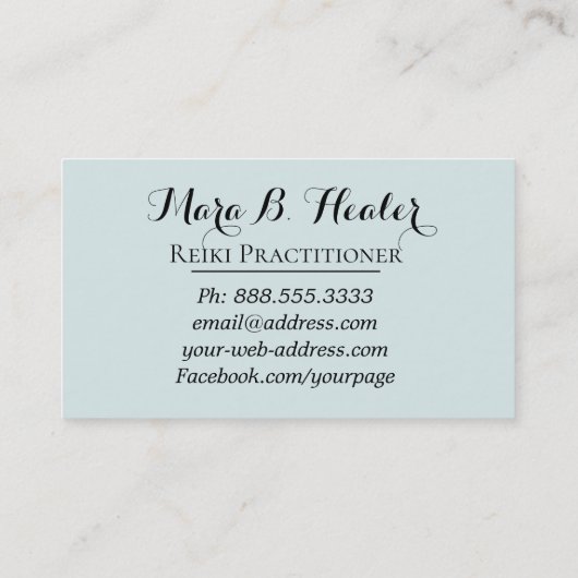 *~* heilende Handstrahlen des Lichtenergie-Heilers Visitenkarte (Rückseite)