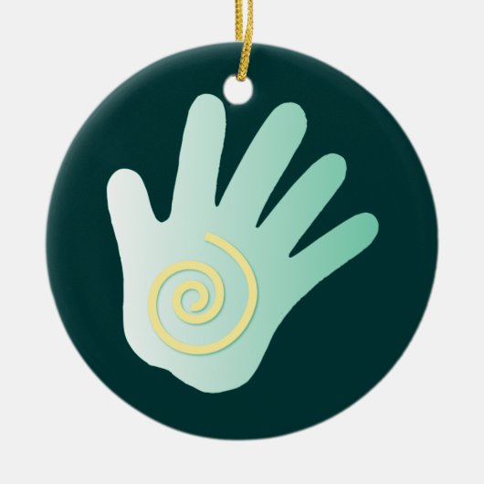 Heilende Handverzierung Keramik Ornament (Vorne)