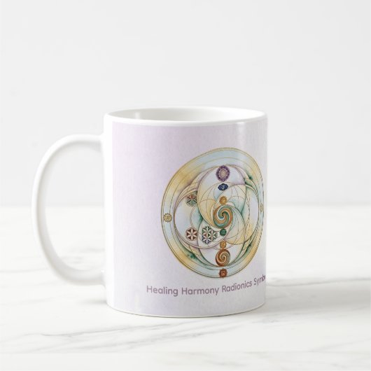 Heilende Harmonie Radionik-Symbol Kaffeetasse (Links)