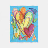 Heilende Herzen Kunst weiche Fleece Custom Blankes (Vorderseite)