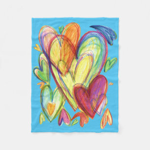 Heilende Herzen Kunst weiche Fleece Custom Blankes