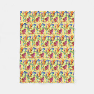 Heilende Herzen Kunst weiche Fleece Custom Blankes