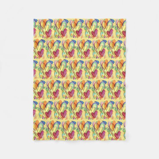 Heilende Herzen Kunst weiche Fleece Custom Blankes (Vorderseite)