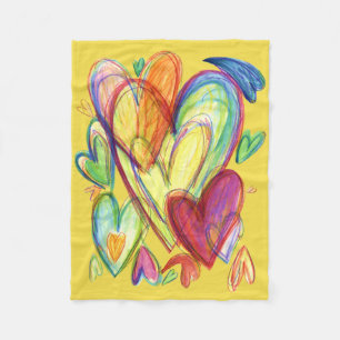 Heilende Herzen Kunst weiche Fleece Custom Blankes