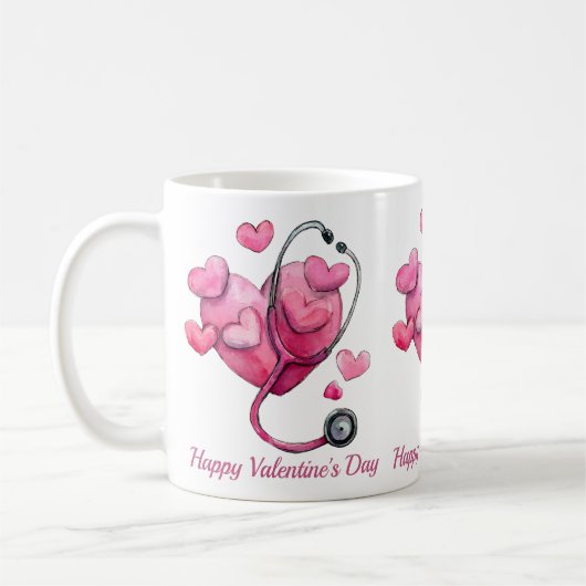 Heilende Herzen Valentinstag-Design Kaffeetasse (Links)