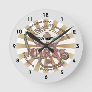 Heilende Krankenschwester Axiom Runde Wanduhr