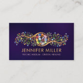 Heilende Kristalle Foliage Ornament Visitenkarte (Vorderseite)