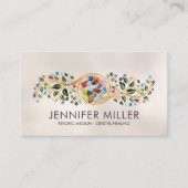 Heilende Kristalle Foliage Ornament Visitenkarte (Vorderseite)
