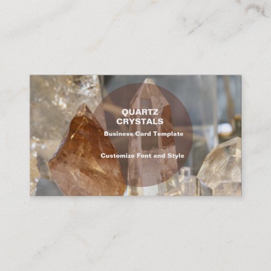 Heilende Kristalle - Quarz-Kristalle Visitenkarte (Vorderseite)