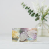 Heilende Kristalle/Therapeut-Visitenkarten Visitenkarte (Stehend Vorderseite)