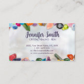 Heilende Kristalle und Edelsteine auf Perle Visitenkarte (Rückseite)