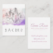 *~* heilende Kunst-heiliges KristallAquarell Visitenkarte (Vorne/Hinten)