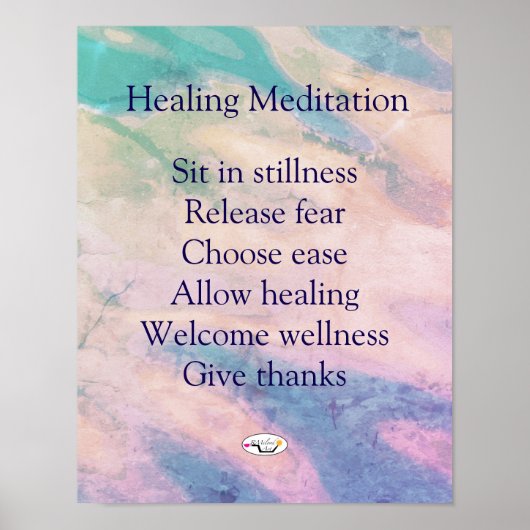 Heilende Meditationsdruck Poster (Vorne)