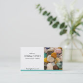 Heilende Mineralsteine Visitenkarte (Stehend Vorderseite)
