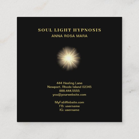 *~* heilende quadratische visitenkarte (Rückseite)