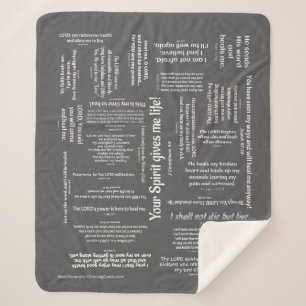 Heilende Schrifts-Decke - Holzkohle Sherpadecke