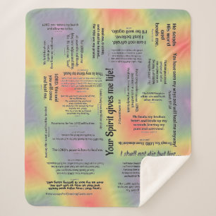 Heilende Schrifts-Decke - mehrfarbig Sherpadecke
