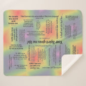 Heilende Schrifts-Decke - mehrfarbig Sherpadecke (Vorderseite (Horizontal))