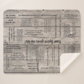 Heilende Schrifts-Decke - Woodgrain Sherpadecke (Vorderseite (Horizontal))