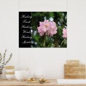 Heilende Touch druckt Wörter heilen Blume Poster (Küche)