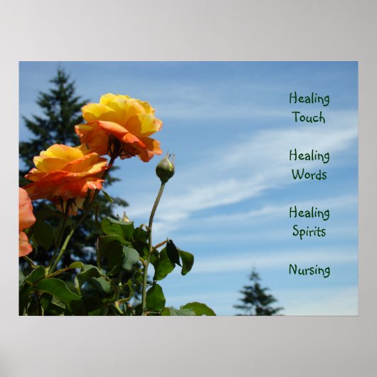Heilende Touch Heilwort Heilgeist Pflegen Poster (Vorne)