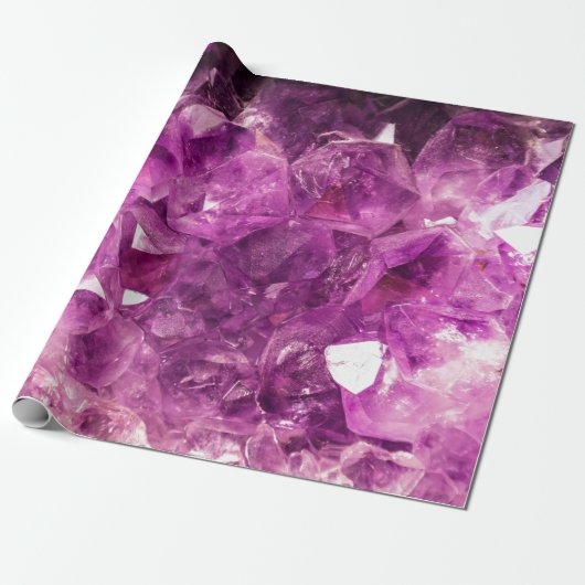 Heilender Amethyst Edelstein Geschenkpapier (Ungerollt)