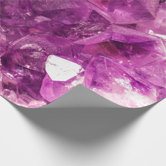Heilender Amethyst Edelstein Geschenkpapier (Ecke)