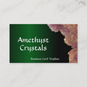 Heilender Quarz Amethyst Kristalle Visitenkarte