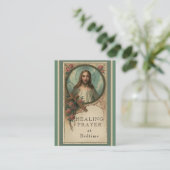 Heilendes Gebet an der Schlafenszeit-heiliges Visitenkarte (Stehend Vorderseite)