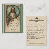 Heilendes Gebet an der Schlafenszeit-heiliges Visitenkarte (Vorne/Hinten)
