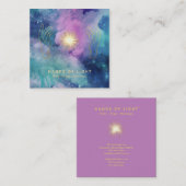 *~* heilendes Handuniversum-kosmisches Stern-Licht Quadratische Visitenkarte (Vorne/Hinten)