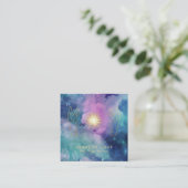 *~* heilendes Handuniversum-kosmisches Stern-Licht Quadratische Visitenkarte (Stehend Vorderseite)