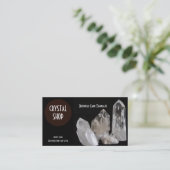 Heilendes Kristall-Geschäft - Quarz-Kristalle Visitenkarte (Stehend Vorderseite)